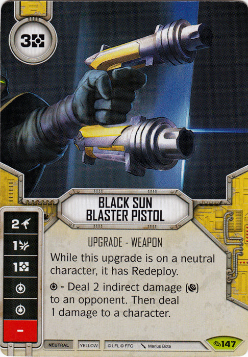 Black Sun Blaster Pistol (ATG) Rare Star Wars Destiny Fantasy Flight Games   