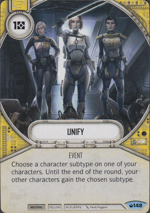 Unify (SOH) Common Star Wars Destiny Fantasy Flight Games   