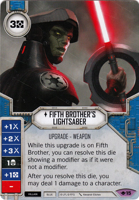 Fifth Brother's Lightsaber (WotF) Legendary Star Wars Destiny Fantasy Flight Games   