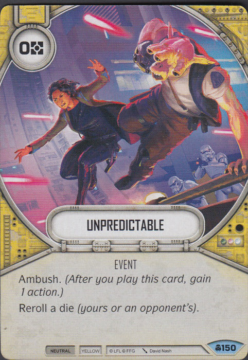Unpredictable (CONV) Common Star Wars Destiny Fantasy Flight Games   