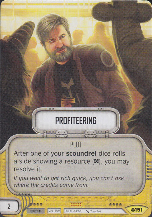 Profiteering (CONV) Uncommon Star Wars Destiny Fantasy Flight Games   