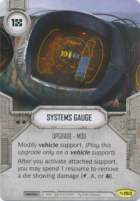 Systems Gauge (ATG) Uncommon Star Wars Destiny Fantasy Flight Games   