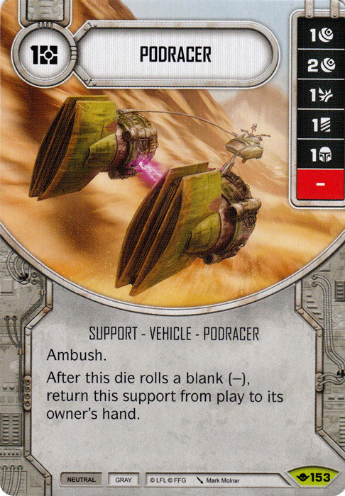 Podracer (WotF) Rare Star Wars Destiny Fantasy Flight Games   