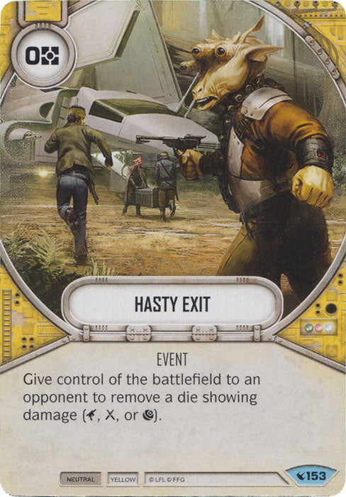 Hasty Exit (LEG) Common Star Wars Destiny Fantasy Flight Games   