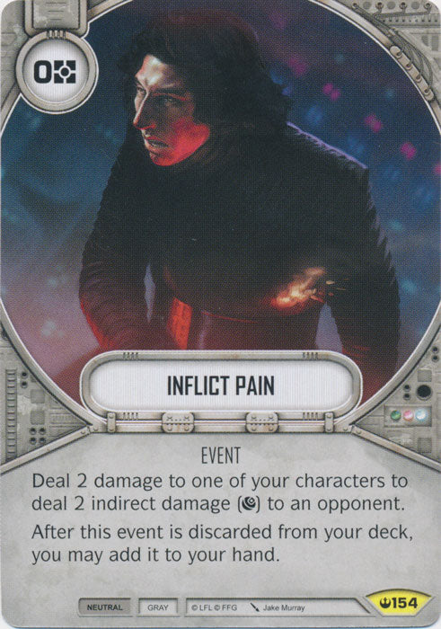 Inflict Pain (SOH) Uncommon Star Wars Destiny Fantasy Flight Games   