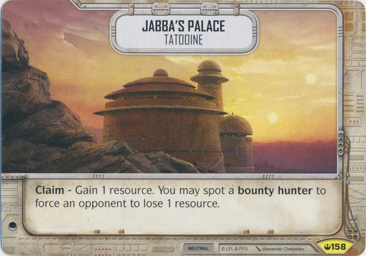 Jabba's Palace - Tatooine (SOH) Uncommon Star Wars Destiny Fantasy Flight Games   