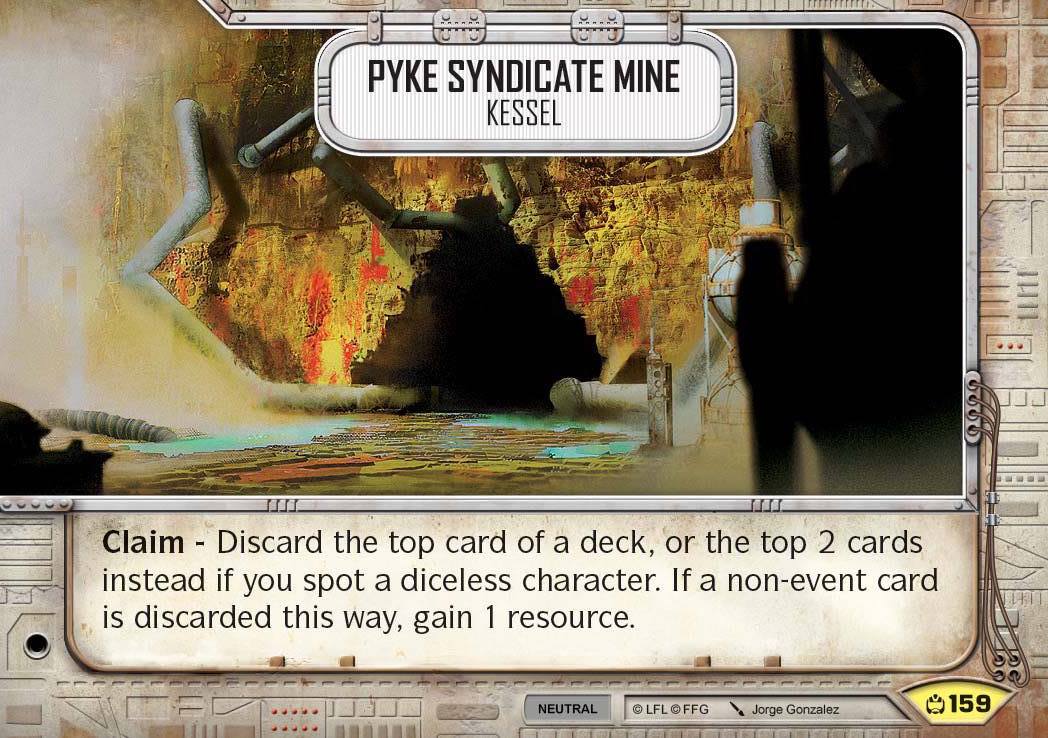 Pyke Syndicate Mine - Kessel (CM) Uncommon Star Wars Destiny Fantasy Flight Games   