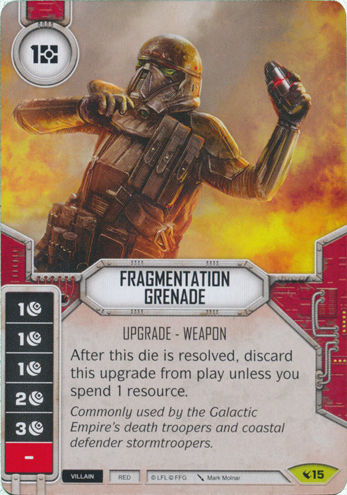 Fragmentation Grenade (LEG) Rare Star Wars Destiny Fantasy Flight Games   