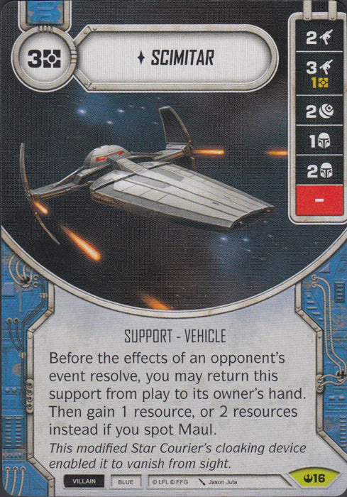 Scimitar (SOH) Rare Star Wars Destiny Fantasy Flight Games   