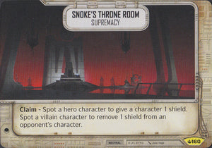 Star Wars Destiny Snoke's Throne Room - Supremacy (SOH) Uncommon