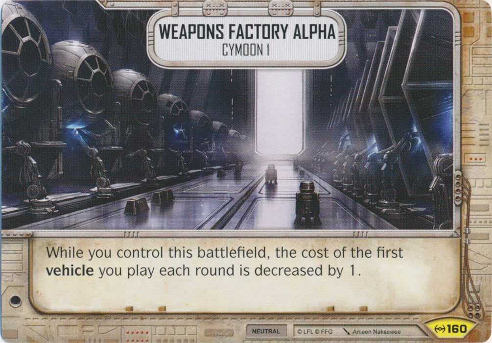 Weapons Factory Alpha - Cymoon 1 (EAW) Uncommon Star Wars Destiny Fantasy Flight Games   