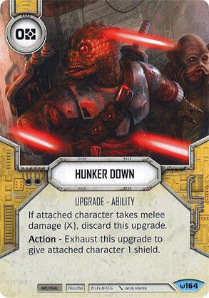 Hunker Down (AWK) Common Star Wars Destiny Fantasy Flight Games   