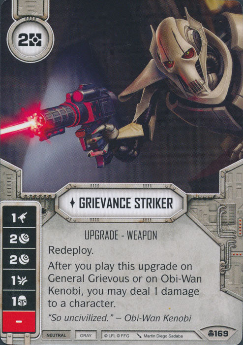 Grievance Striker (CONV) Starter Star Wars Destiny Fantasy Flight Games   
