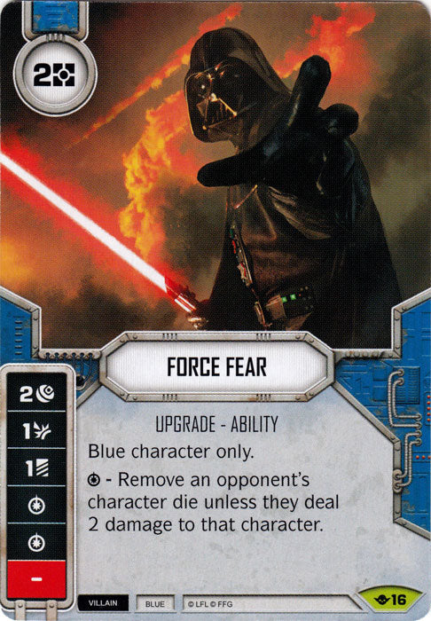 Force Fear (WotF) Rare Star Wars Destiny Fantasy Flight Games   