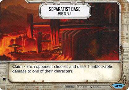 Separatist Base - Mustafar (AWK) Common Star Wars Destiny Fantasy Flight Games   