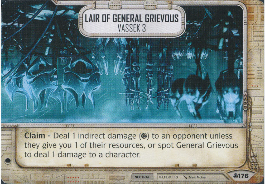 Lair of General Grievous - Vassek 3 (CONV) Starter Star Wars Destiny Fantasy Flight Games   