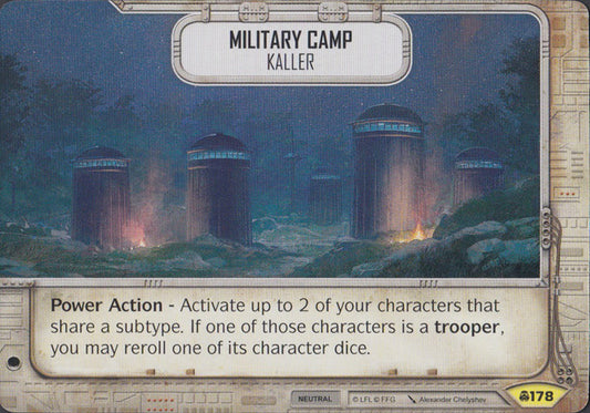 Military Camp - Kaller (CONV) Uncommon Star Wars Destiny Fantasy Flight Games   