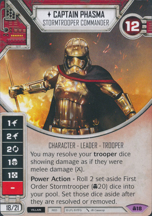 Captain Phasma - Stormtrooper Commander (CONV) Legendary Star Wars Destiny Fantasy Flight Games   