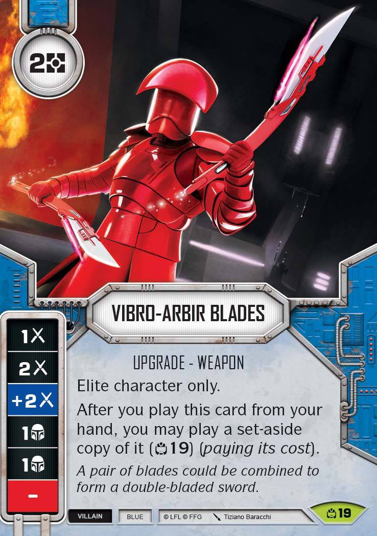 Star Wars Destiny Vibro-Arbir Blades (CM) Rare