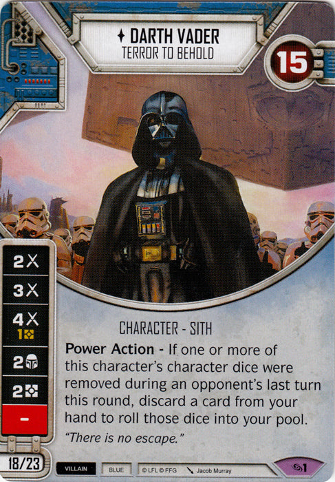 Darth Vader - Terror To Behold (ATG) Legendary Star Wars Destiny Fantasy Flight Games   