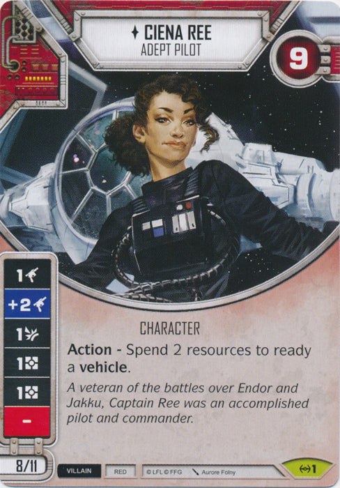 Ciena Ree - Adept Pilot (EAW) Rare Star Wars Destiny Fantasy Flight Games   