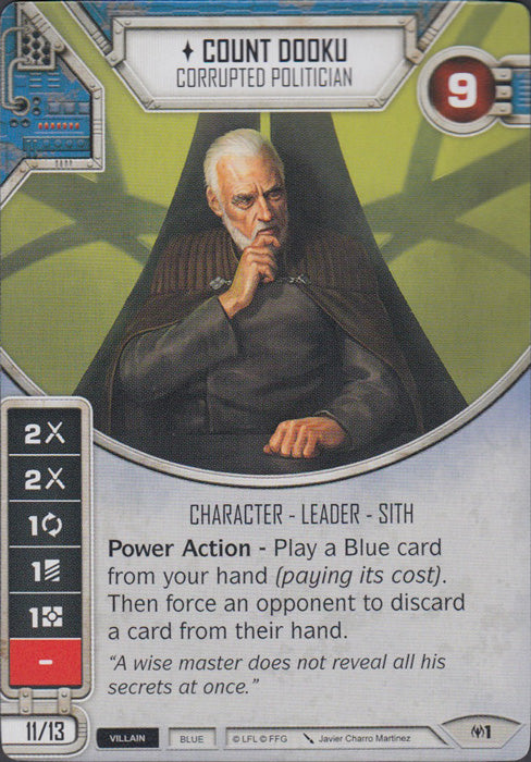 Count Dooku - Corrupted Politician (AON) Starter Star Wars Destiny Fantasy Flight Games   