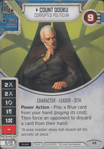 Star Wars Destiny Count Dooku - Corrupted Politician (AON) Starter