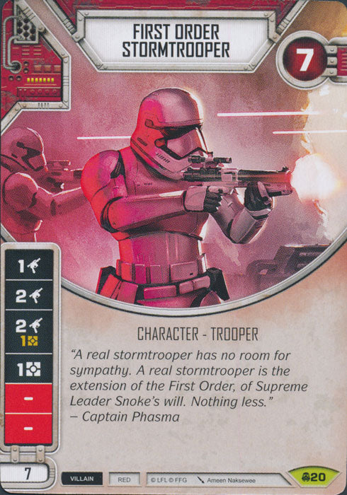 First Order Stormtrooper (CONV) Rare Star Wars Destiny Fantasy Flight Games   