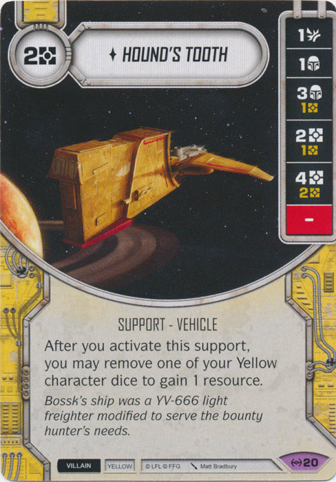 Hound's Tooth (EAW) Legendary Star Wars Destiny Fantasy Flight Games   