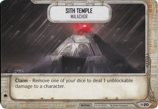 Sith Temple - Malachor (Rivals) Starter Star Wars Destiny Fantasy Flight Games   