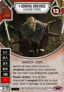 Star Wars Destiny General Grievous - Fearsome Cyborg (WotF) Legendary