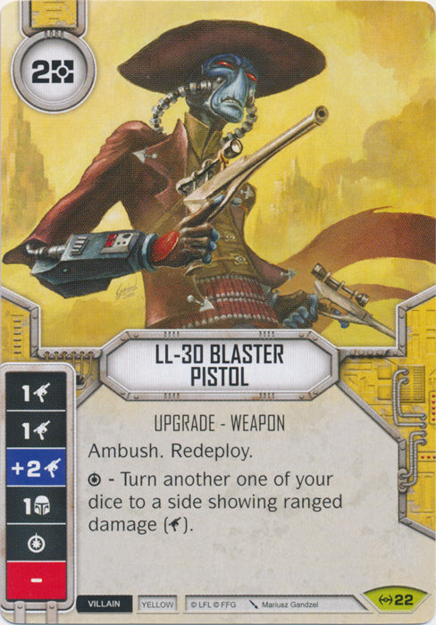LL-30 Blaster Pistol (EAW) Rare Star Wars Destiny Fantasy Flight Games   