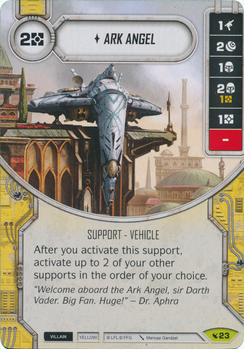 Ark Angel (LEG) Rare Star Wars Destiny Fantasy Flight Games   