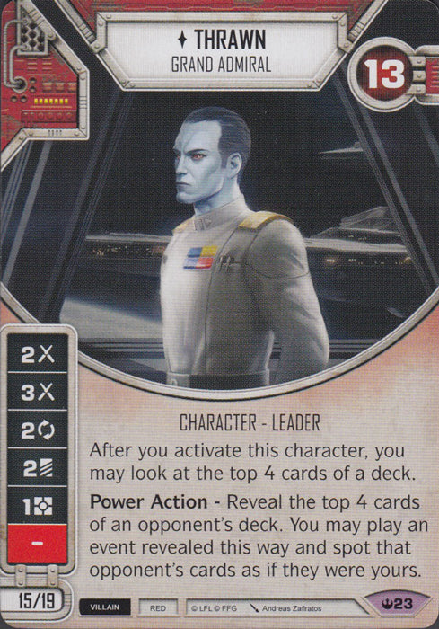 Thrawn - Grand Admiral (SOH) Legendary Star Wars Destiny Fantasy Flight Games   