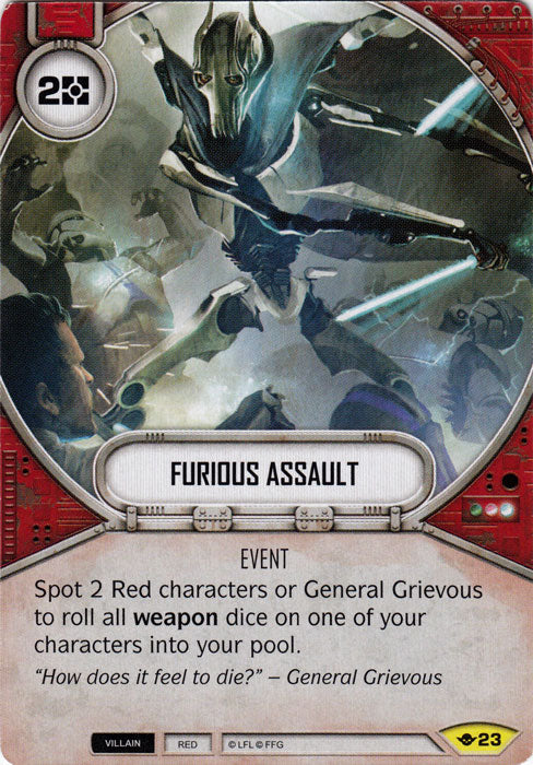 Furious Assault (WotF) Uncommon Star Wars Destiny Fantasy Flight Games   