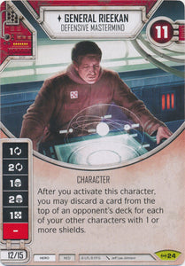Star Wars Destiny General Rieekan - Defensive Mastermind (EAW) Rare