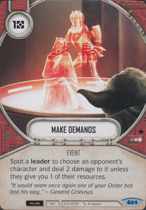 Make Demands (CONV) Common Star Wars Destiny Fantasy Flight Games   