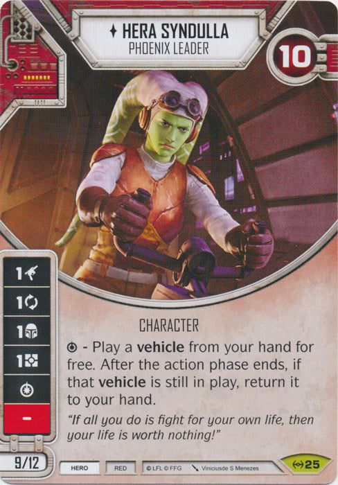 Hera Syndulla - Phoenix Leader (EAW) Rare Star Wars Destiny Fantasy Flight Games   