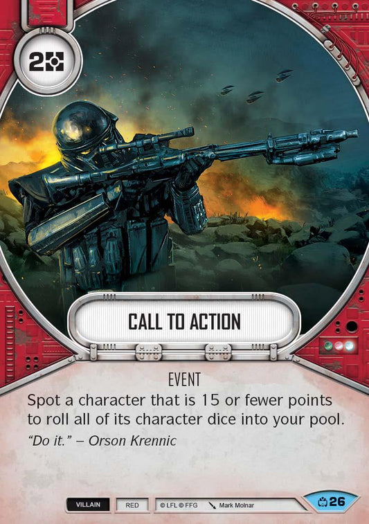 Call To Action (CM) Common Star Wars Destiny Fantasy Flight Games   