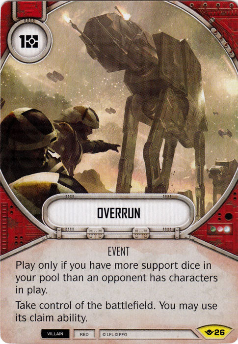 Overrun (WotF) Uncommon Star Wars Destiny Fantasy Flight Games   