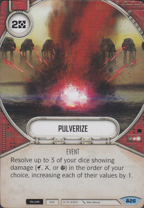 Pulverize (CONV) Common Star Wars Destiny Fantasy Flight Games   