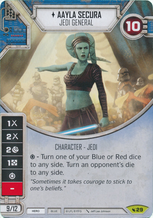 Aayla Secura - Jedi General (LEG) Rare Star Wars Destiny Fantasy Flight Games   