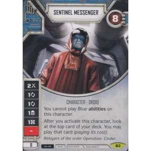 Sentinel Messenger (CONV) Rare Star Wars Destiny Fantasy Flight Games   