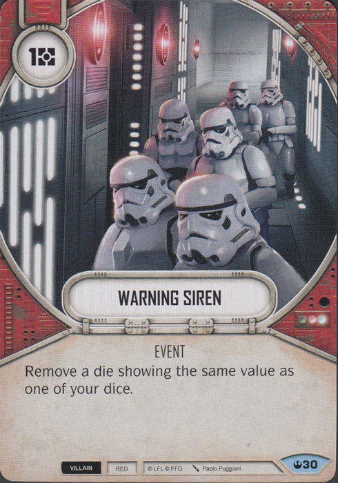 Warning Siren (SOH) Common Star Wars Destiny Fantasy Flight Games   