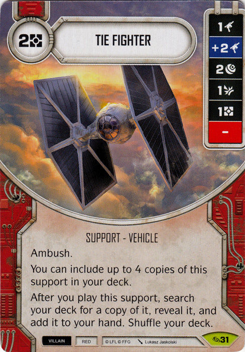 TIE Fighter (ATG) Rare Star Wars Destiny Fantasy Flight Games   