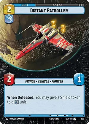 Distant Patroller (SOR) Uncommon Star Wars Unlimited Fantasy Flight Games Hyperspace Non-Foil 