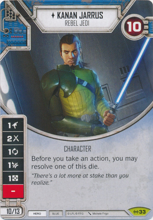 Kanan Jarrus - Rebel Jedi (EAW) Rare Star Wars Destiny Fantasy Flight Games   