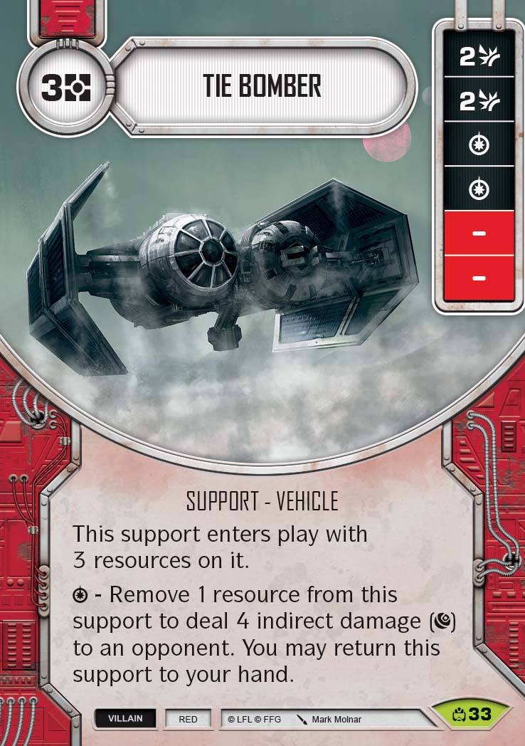 Tie Bomber (CM) Rare Star Wars Destiny Fantasy Flight Games   