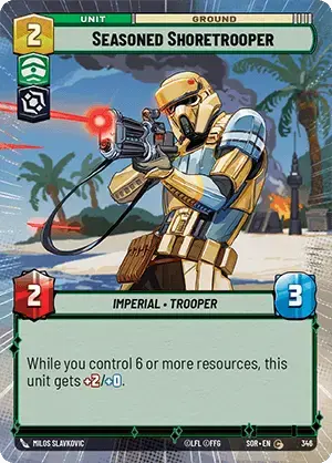 Seasoned Shoretrooper (SOR) Common Star Wars Unlimited Fantasy Flight Games Hyperspace Non-Foil 