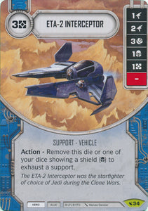 Star Wars Destiny ETA-2 Interceptor (LEG) Rare